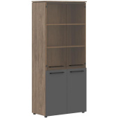 Шкаф комбинированный Morris Trend MHC 85.2 со стеклом (антрацит/кария  пальмира, 854х423х1956 мм)