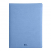 Еженедельник датированный 2021 год InFolio Vienna искусственная кожа A4 88 листов голубой (190x250 мм)