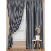 Комплект штор Amore Mio Однотонный софт 42002-042 (2 портьеры 150x270 см) серый Комплект штор Amore Mio Однотонный софт 42002-042 (2 портьеры 150x270 см) серый