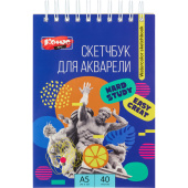 Скетчбук для рисования смешанные техники Комус Арт А5 40 белых листов
