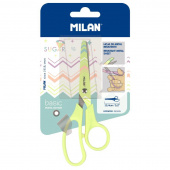 Ножницы детские Milan Basic Pastel Edition желтые (134 мм, с эргономичными ручками)