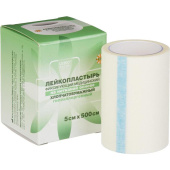 Пластырь фиксирующий Leiko plaster 5x500 см нетканая основа