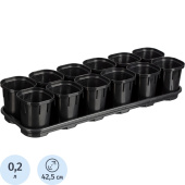 Набор горшков для рассады 12 штук InGreen (0.2 л)