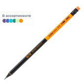 Карандаш чернографитный 2B с ластиком Deli Scribe заточенный шестигранный