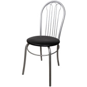 Стул обеденный Тюльпан чёрный (искусственная кожа, металл)