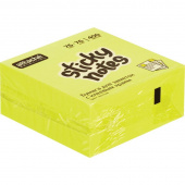 Стикеры Attache Selection 76х76 мм неоновые желтые (1 блок, 400 листов)