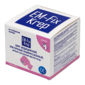 Бинт самофиксирующийся EM-Fix Krep эластичный 4.5 м x 5 см детский с рисунком розовый