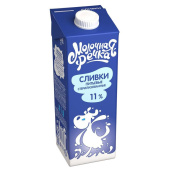 Сливки Молочная Речка стерилизованные 11% 1000 г купить в интернет-магазине товаров для офиса и дома ТопГрад с доставкой