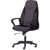 Кресло для руководителя Easy Chair Impreza черное/серое (искусственная кожа/ткань/сетка, пластик)