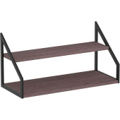 Полка настенная/настольная Комус Онега-8 чёрный муар/ясень анкор тёмный 600х250х300 мм