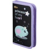 Пенал односекционный Комус Класс Princess черный Пенал односекционный Комус Класс Princess черный