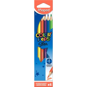 Карандаши цветные Maped Color'Peps Star 6 цветов трехгранные (832002)
