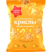 Криспы цельнозерновые Happy Crisp с альпийским сыром 50 г (18 пачек в  упаковке)