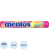 Драже Mentos Фрукты 37.5 г (24 штуки в упаковке)