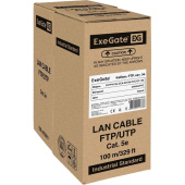 Кабель витая пара ExeGate FUTP4-C5e-CCA-S24-IN-PVC-GY-100 cat 5e 100 м (EX281812RUS)
