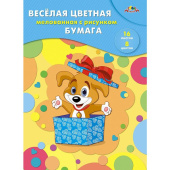Бумага цветная Апплика (А4, 16 листов, 8 цветов, мелованная, двусторонняя) купить в интернет-магазине товаров для офиса и дома ТопГрад с доставкой
