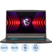 Ноутбук игровой MSI Thin 15 B13VE-2650XRU 15.6" Gray Intel Core i5  13420H/16 ГБ/SSD 512 ГБ/nVidia GeForce RTX 4050 (9S7-16R831-2650)