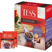 Чай черный Tess Pleasure 100 пакетиков (яблоко, шиповник)