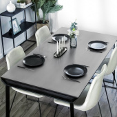 Скатерть жидкое (гибкое) стекло на стол Dekorelle 70х110х0,08 см серая