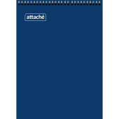 Блокнот Attache А4 60 листов синий в клетку на спирали (205x292 мм)