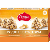 Шоколадные конфеты Родные просторы с вафельной крошкой 125 г