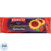 Печенье сдобное Кухмастер Тарталетки клубничные 240 г купить в интернет-магазине товаров для офиса и дома ТопГрад с доставкой