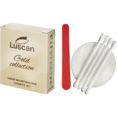 Набор косметический Luscan Gold Collection коробка (ватные палочки - 4 шт, ватные диски - 2 шт, пилочка для ногтей - 1шт, 300 штук в упаковке)