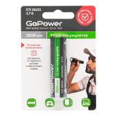 Аккумулятор 18650 2000 мАч GoPower Li-ion