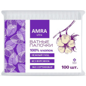 Палочки ватные Amra 100 штук пакет