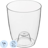 Кашпо Idiland Orchid 1.4 л прозрачный (15.5x13 см)