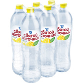Вода питьевая Святой Источник негазированная со вкусом лимона 1.5 л купить в интернет-магазине товаров для офиса и дома ТопГрад с доставкой