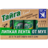 Средство от насекомых Тайга липкая лента от мух (4 штуки в упаковке)