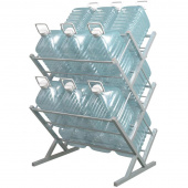 Стеллаж для бутилированной воды Стилс-15 на 15 тар по 5/6л серый металлик