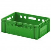 Ящик (лоток) мясной из полиэтилена I Plast 600x 400x200 мм зеленый морозостойкий