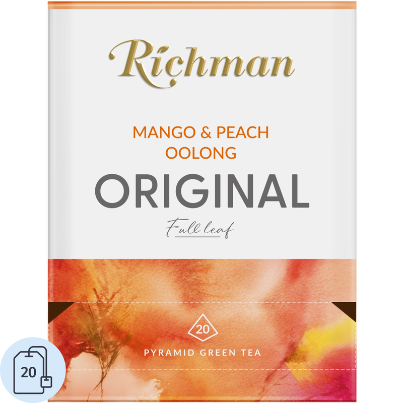 Чай зелёный Richman Mango &amp; Peach Oolong 20 пирамидок
