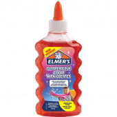 Клей для слаймов Elmer's Glitter Glue прозрачный красный с блестками 177 мл