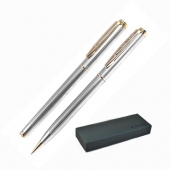 Набор письменных принадлежностей Pierre Cardin Pen&Pen серебристый (шариковая ручка, роллер)