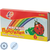 Пластилин восковой Луч Кроха 6 цветов 99 грамм