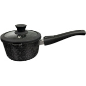 Ковш Panairo Harfe Black 1.4 л литой алюминий с крышкой Ковш Panairo Harfe Black 1.4 л литой алюминий с крышкой