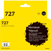 Картридж струйный T2 727 IC-HC1Q12A/C1Q12A для HP черный матовый  совместимый
