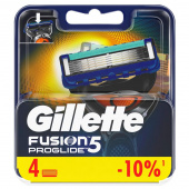 Сменные кассеты для бритья Gillette Fusion ProGlide (4 штуки в упаковке)