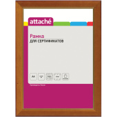 Рамка Attache А4 21x30 см деревянный багет 25 мм коньяк