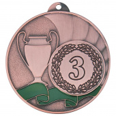 Медаль призовая 3 место 50 мм бронзовая