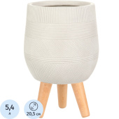Кашпо Idealist Страйп 5.4 л слоновая кость (32x20.5 см)