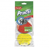 Губка-мочалка для посуды из пластика Paclan Practi 408230 (3 штуки в упаковке)