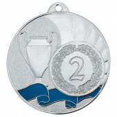 Медаль призовая 2 место 50 мм серебристая