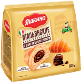 Круасcаны мини Яшкино с шоколадным кремом 180 г (8 штук в упаковке)