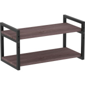 Полка настенная/настольная Комус Онега-7 чёрный муар/ясень анкор тёмный 580х295х300 мм