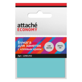 Стикеры Attache Economy 38x51 мм неоновый синий (1 блок на 100 листов)