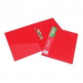 Папка с зажимом Attache А4 0.7 мм красная (до 150 листов, с карманом для CD и визиток)